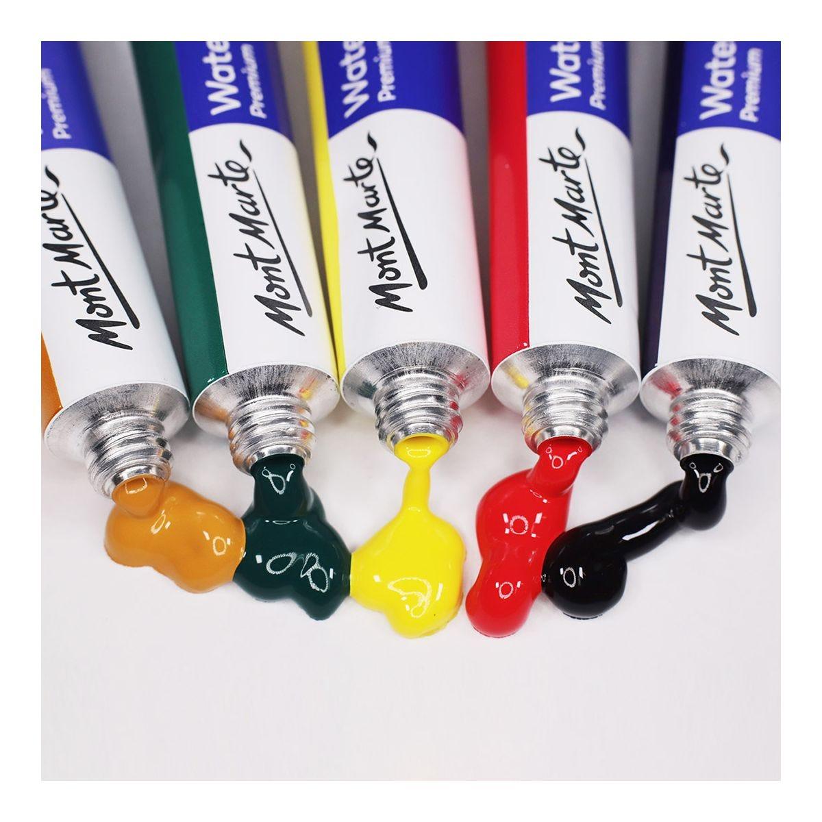 Mont Marte Watercolor Paints Premium 12pcs x 8ml (0.3oz) - Glowish