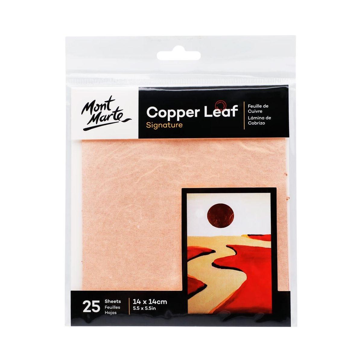 Mont Marte Imitation Copper Leaf 14x14cm 25 Sheet/Set - Glowish