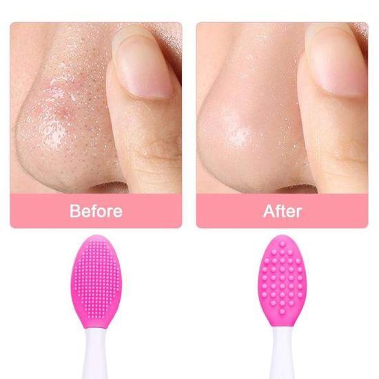 Nose Clean Blackhead Removal Silicone Brush Tool - Rose Red - Glowish