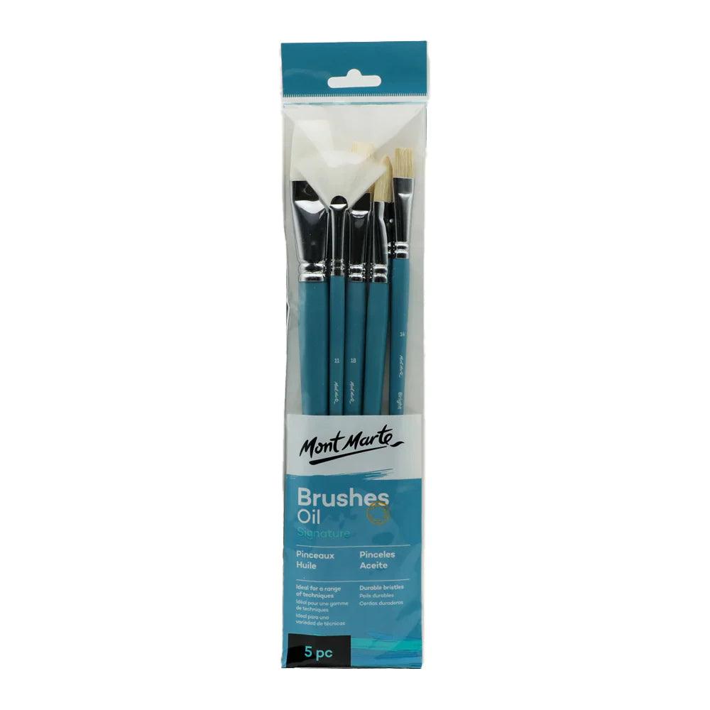 Oil Brushes Signature 5pc - Mont Marte - Glowish