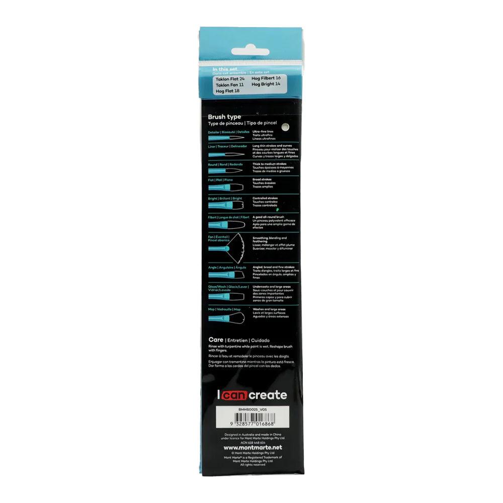 Oil Brushes Signature 5pc - Mont Marte - Glowish