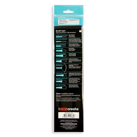 Oil Brushes Signature 6pc - Mont Marte - Glowish