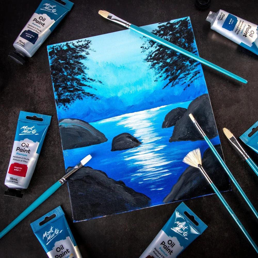 Oil Brushes Signature Range 5pc - Mont Marte - Glowish