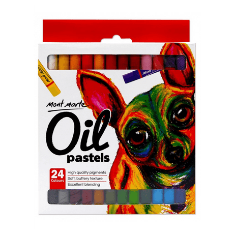 Oil Pastels 24pce, High Quality Pigment Colours - Glowish