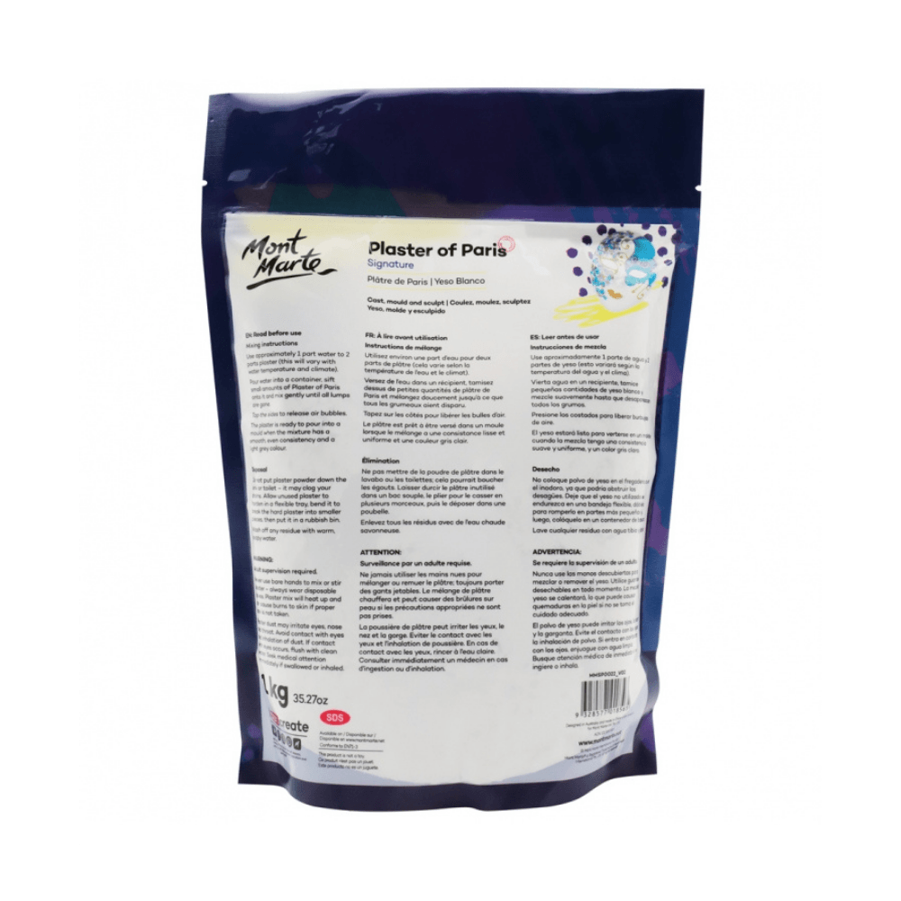 Plaster of Paris 1kg - Mont Marte - Glowish