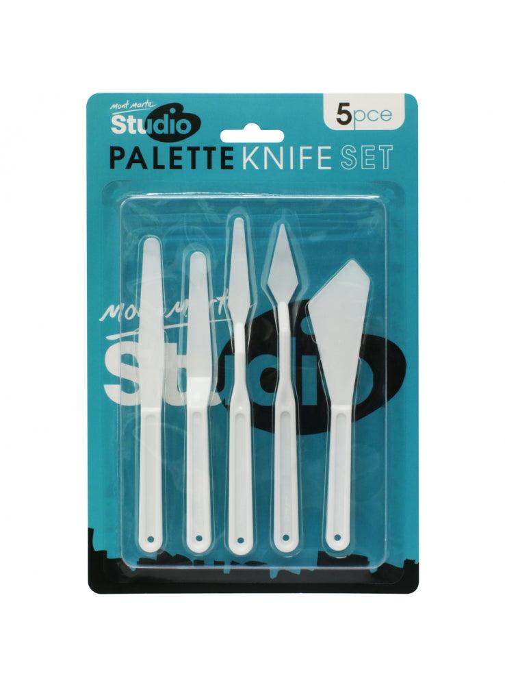 Plastic Palette Knife Set 5 pcs - Mont Marte - Glowish