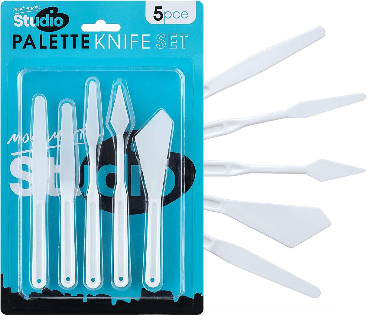 Plastic Palette Knife Set 5 pcs - Mont Marte - Glowish