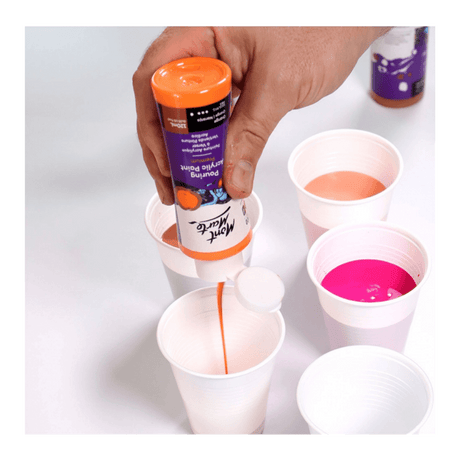 Pouring Paint Kit - Premium Acrylic Paint Set 4x120ml Coral - Glowish