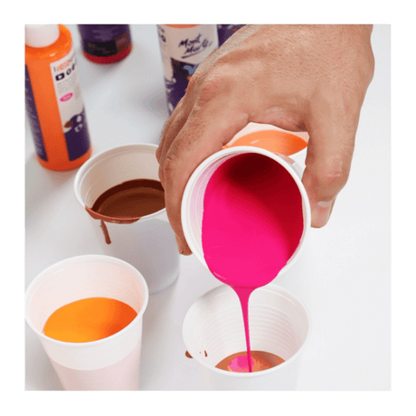 Pouring Paint Kit - Premium Acrylic Paint Set 4x120ml Coral - Glowish