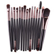 Professional 15 Pcs Cosmetic Makeup Brush *Set* Black - Glowish