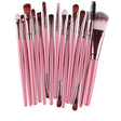 Professional 15 Pcs Cosmetic Makeup Brush Set - Rose Gold & Pink - Glowish