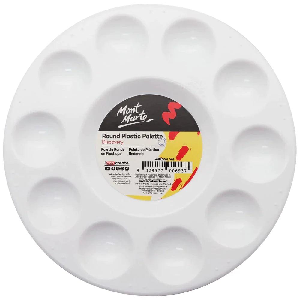 Round Plastic Palette Discovery 17cm (6.7in) - Mont Marte - Glowish