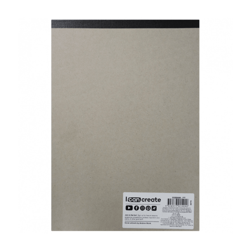 Signature Black Paper Sketch Pad 140gsm A4 25 Sheet - Glowish