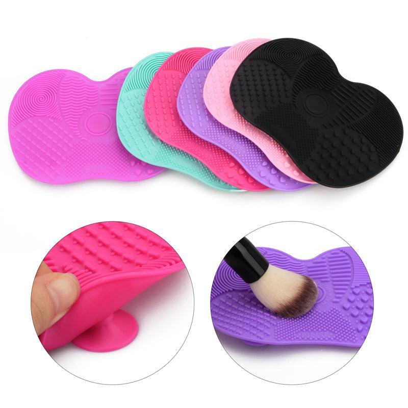 Silicone brush cleaner Pad Scrubbed Board Cosmetic Make Up Tool Light Pink - Glowish
