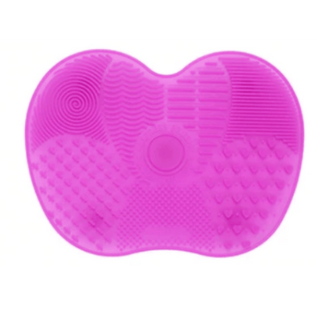 Silicone brush cleaner Pad Scrubbed Board Cosmetic Make Up Tool Light Pink - Glowish
