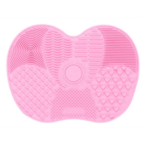 Silicone brush cleaner Pad Scrubbed Board Cosmetic Make Up Tool Light Pink - Glowish