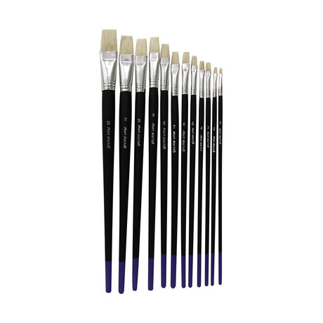Studio Artist Brushes 12pcs Flat 1-12 - Mont Marte - Glowish