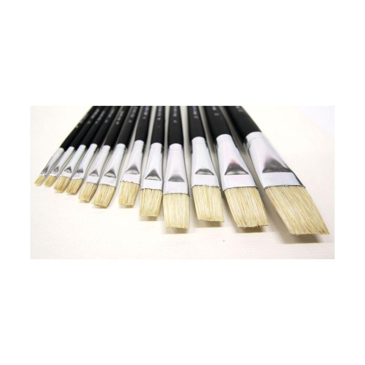 Studio Artist Brushes 12pcs Flat 1-12 - Mont Marte - Glowish