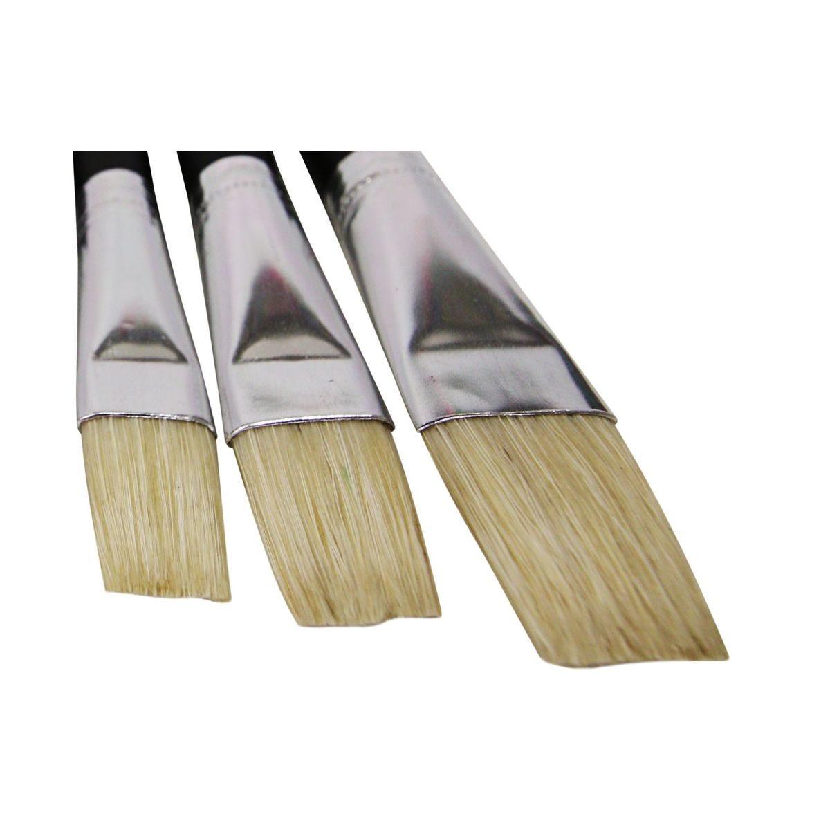 Studio Artist Brushes 12pcs Flat 1-12 - Mont Marte - Glowish