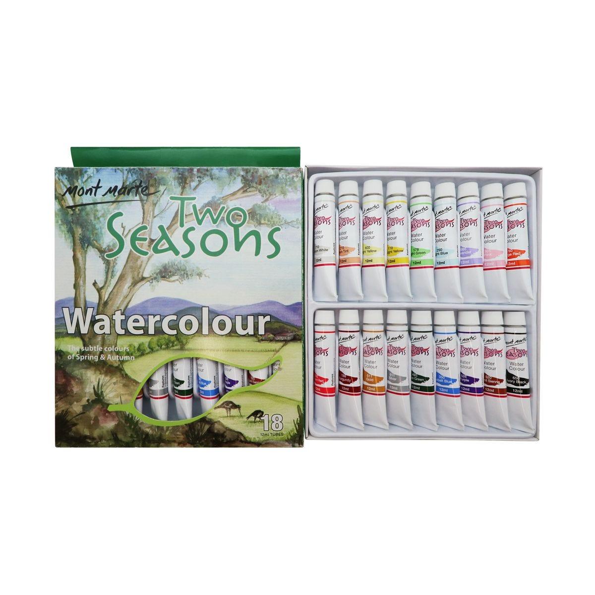 Two Seasons Water color Signature 18pcs x 12ml (0.4oz) - Mont Marte - Glowish