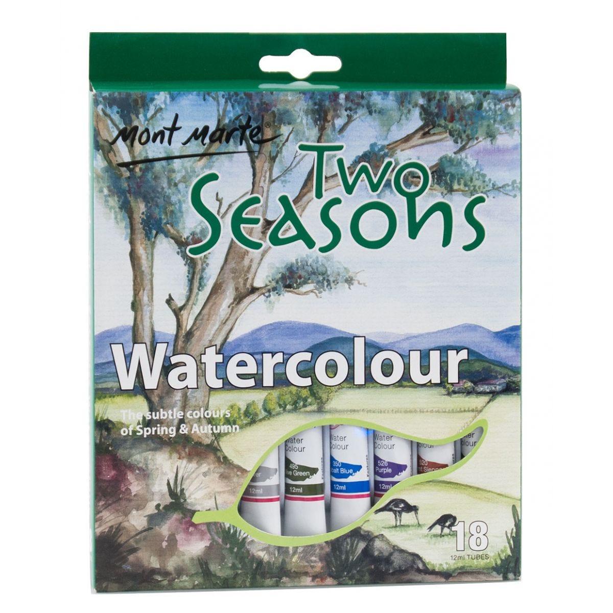 Two Seasons Water color Signature 18pcs x 12ml (0.4oz) - Mont Marte - Glowish
