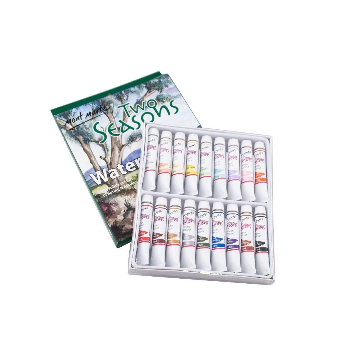 Two Seasons Water color Signature 18pcs x 12ml (0.4oz) - Mont Marte - Glowish