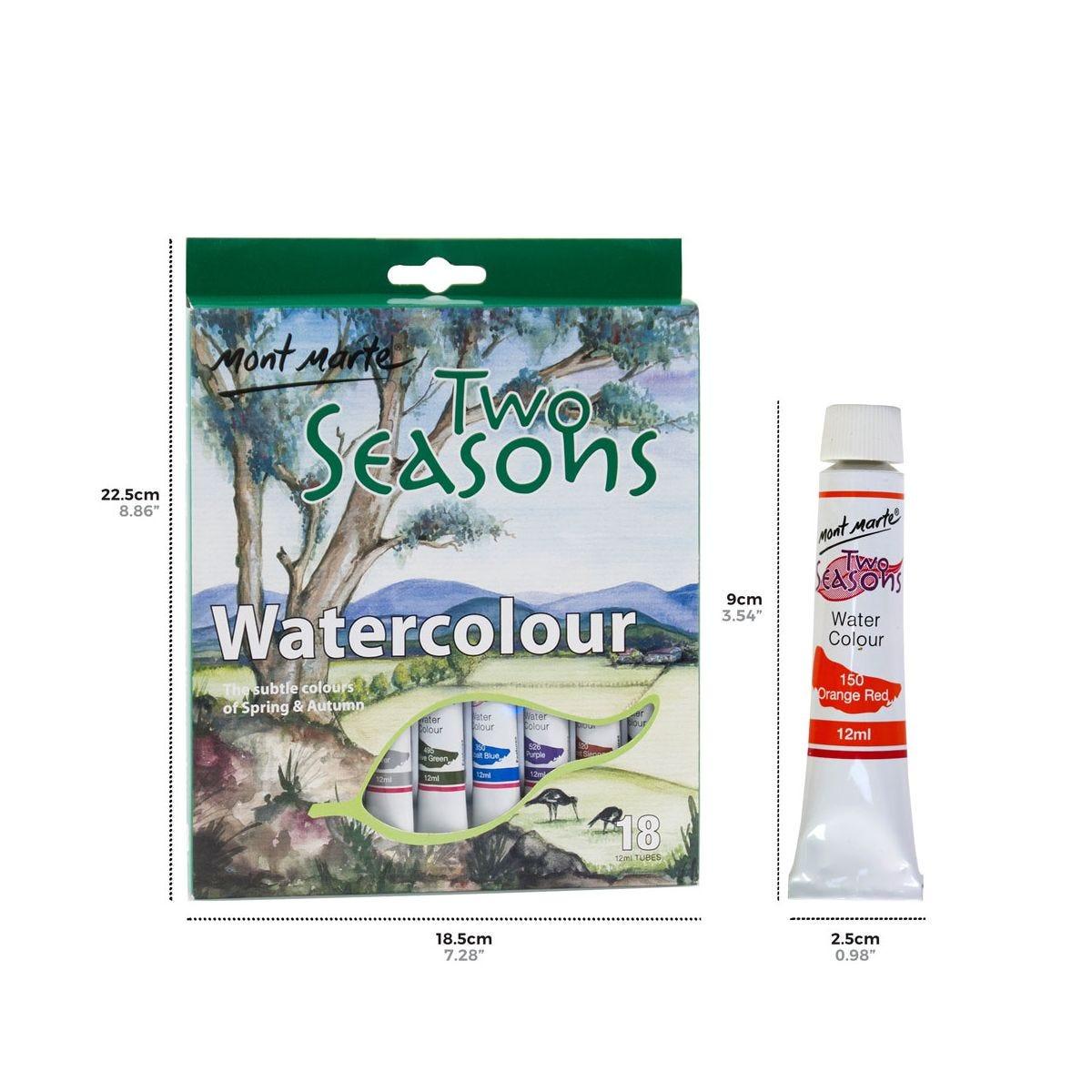 Two Seasons Water color Signature 18pcs x 12ml (0.4oz) - Mont Marte - Glowish