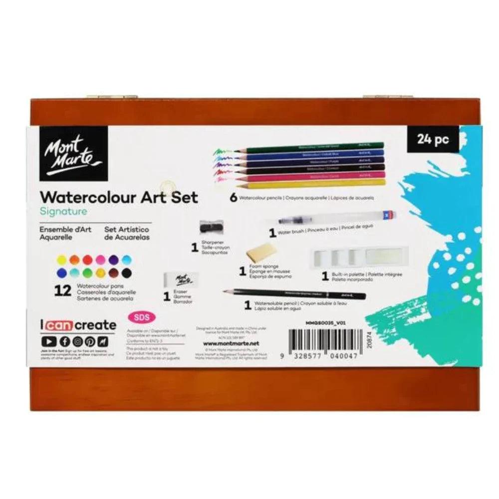 Watercolour Art Set Signature 24pc - Mont Marte - Glowish