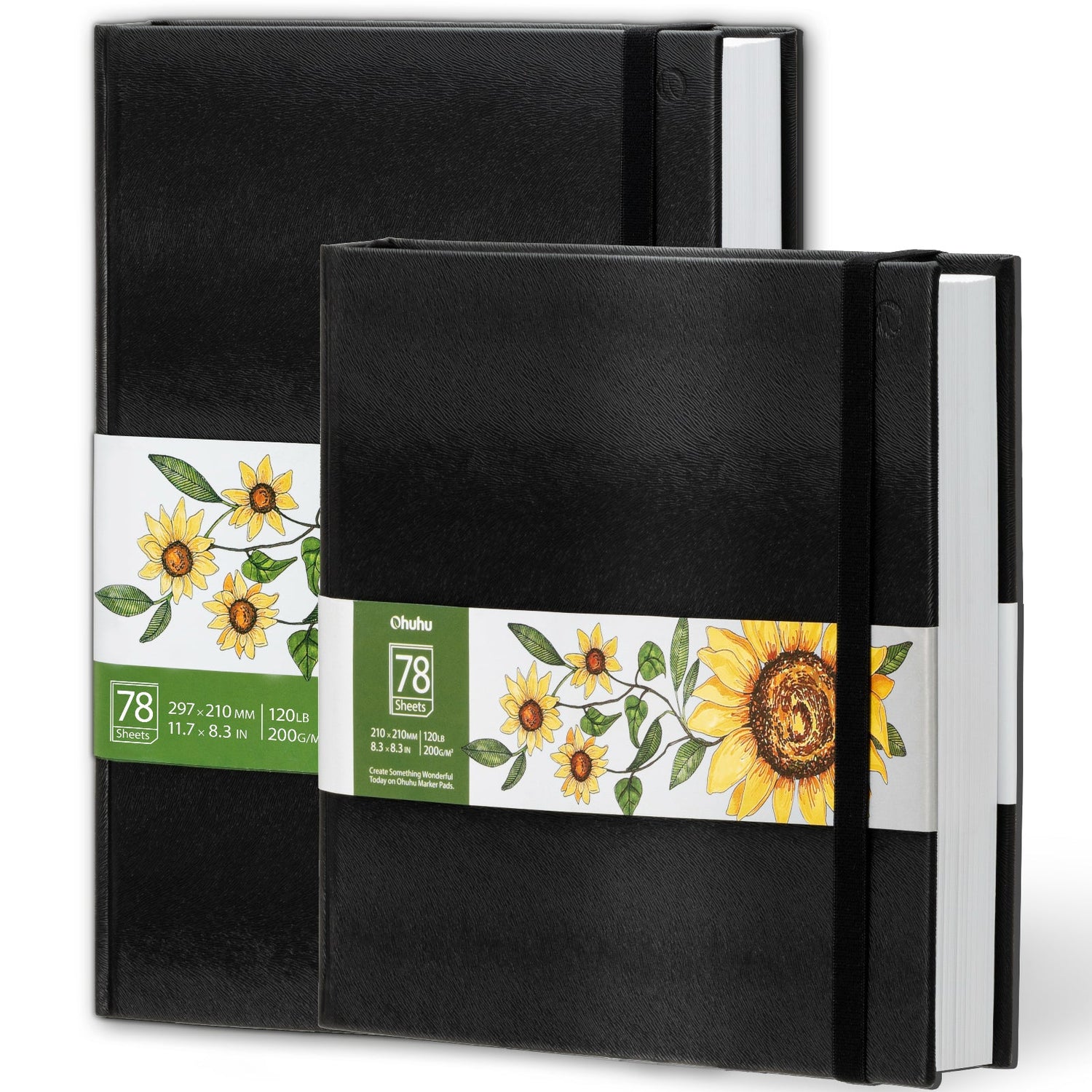 Ohuhu Marker Pad 2-Pack 120LB 200GSM Bleedproof Double-Sided