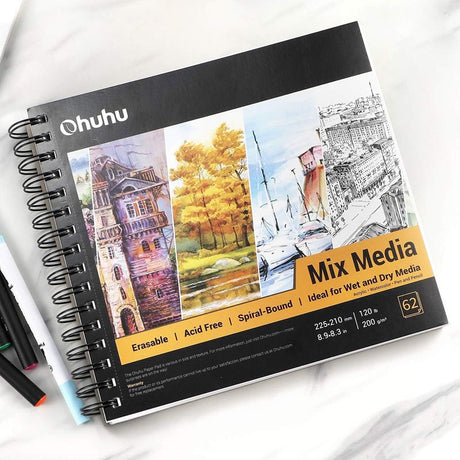 Ohuhu Mix Media Pad 8.9x8.3 FSC Certified easy-tear perforated pages