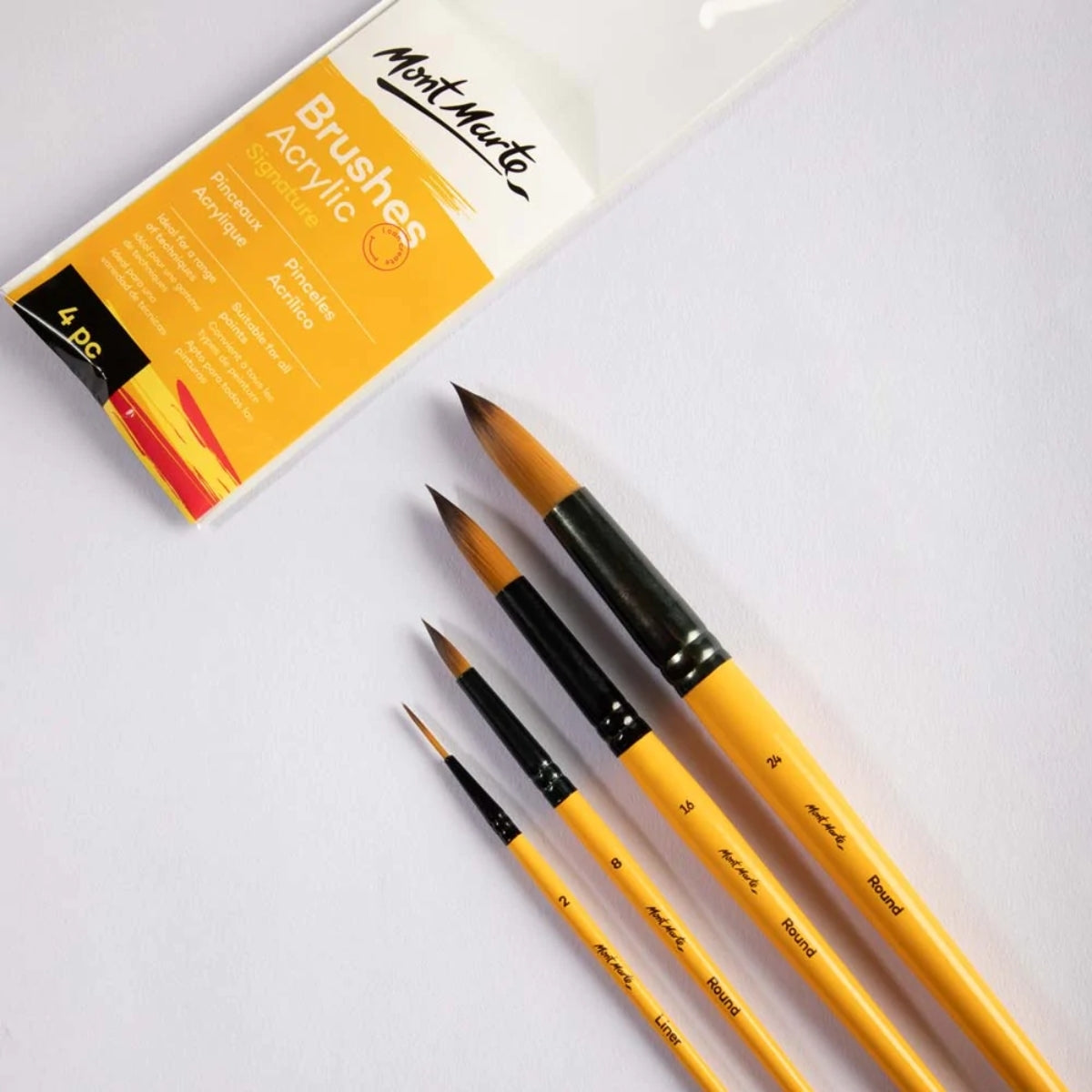 Acrylic Brushes Signature 4pc - Mont Marte - Glowish