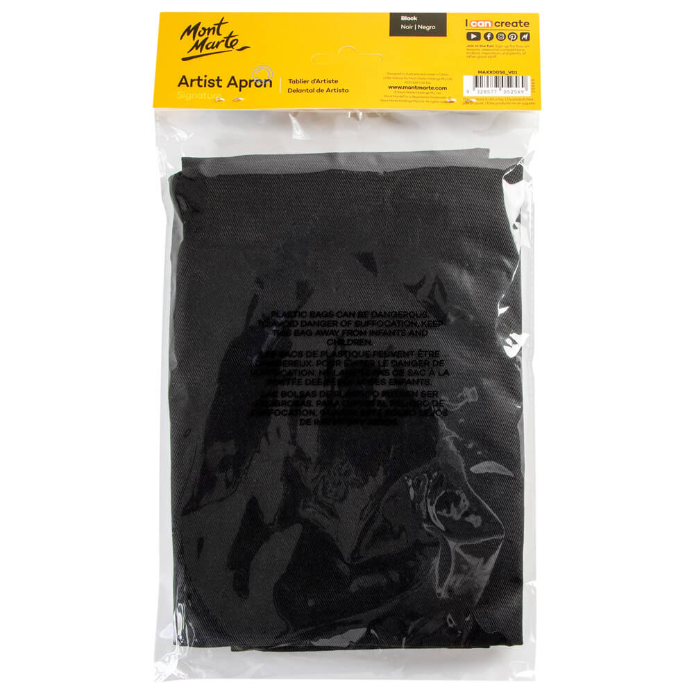Artist Apron Black Signature - Mont Marte - Glowish