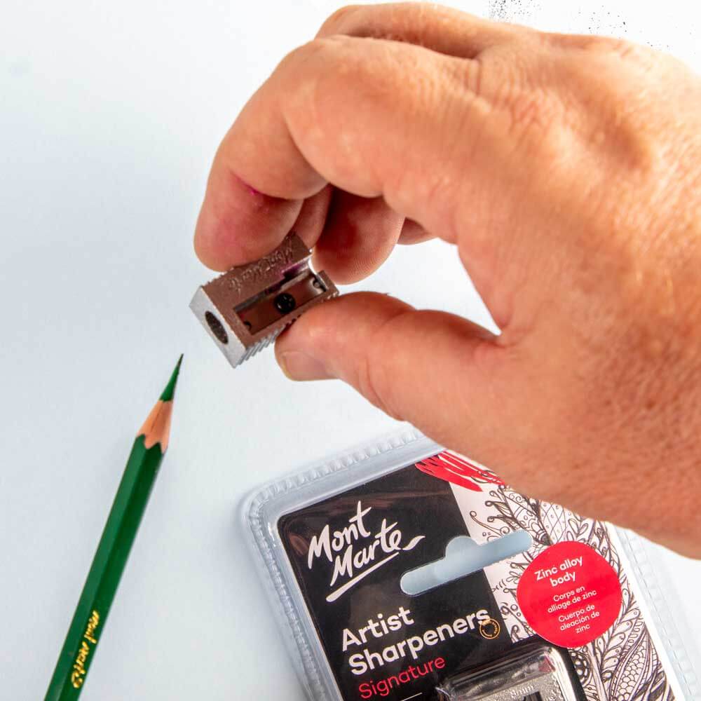 Artists Sharpener Set Zinc Alloy 2pce - Mont Marte - Glowish
