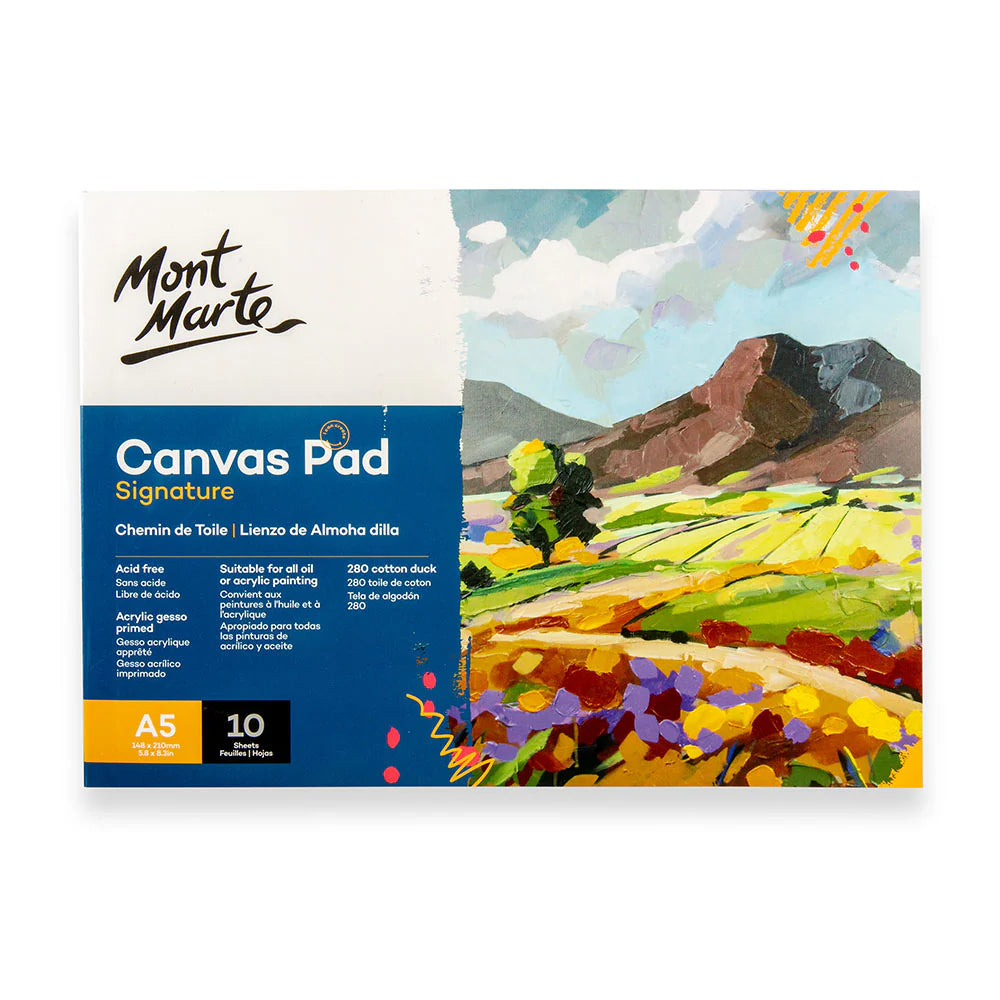 Canvas Pad 10 Signature Sheet A5 (5.8 x 8.3in) - Mont Marte