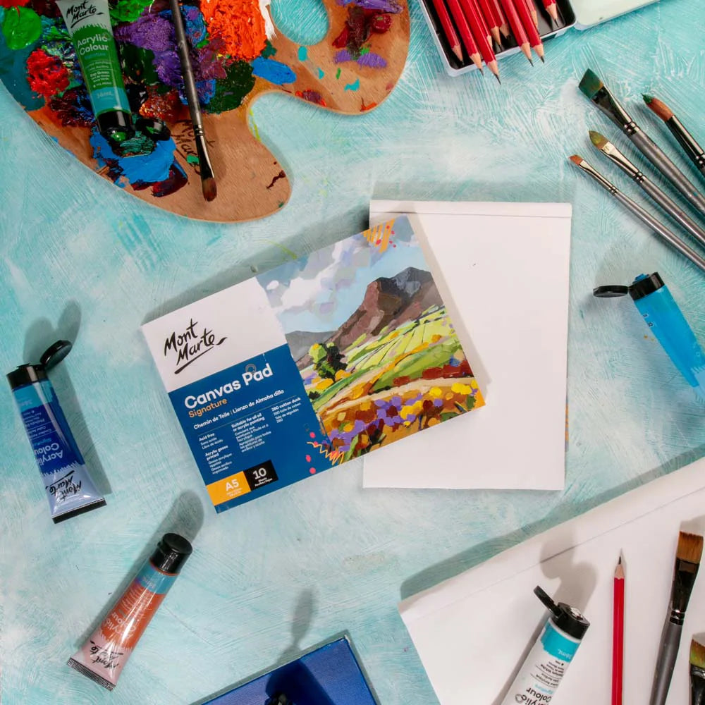 Canvas Pad 10 Signature Sheet A5 (5.8 x 8.3in) - Mont Marte