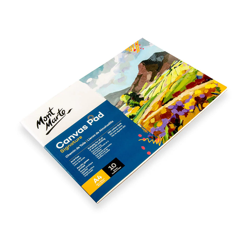 Canvas Pad Signature 10 Sheet A4 (8.3 x 11.7in) - Mont Marte