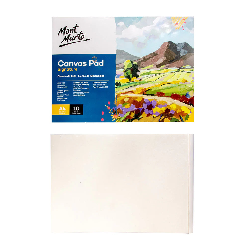 Canvas Pad Signature 10 Sheet A4 (8.3 x 11.7in) - Mont Marte