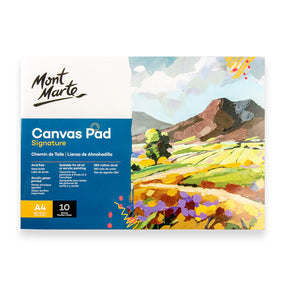 Canvas Pad Signature 10 Sheet A4 (8.3 x 11.7in) - Mont Marte - Glowish