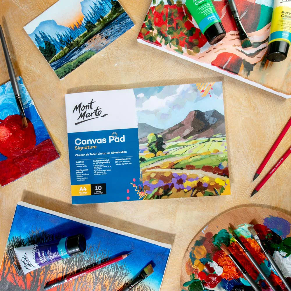 Canvas Pad Signature 10 Sheet A4 (8.3 x 11.7in) - Mont Marte