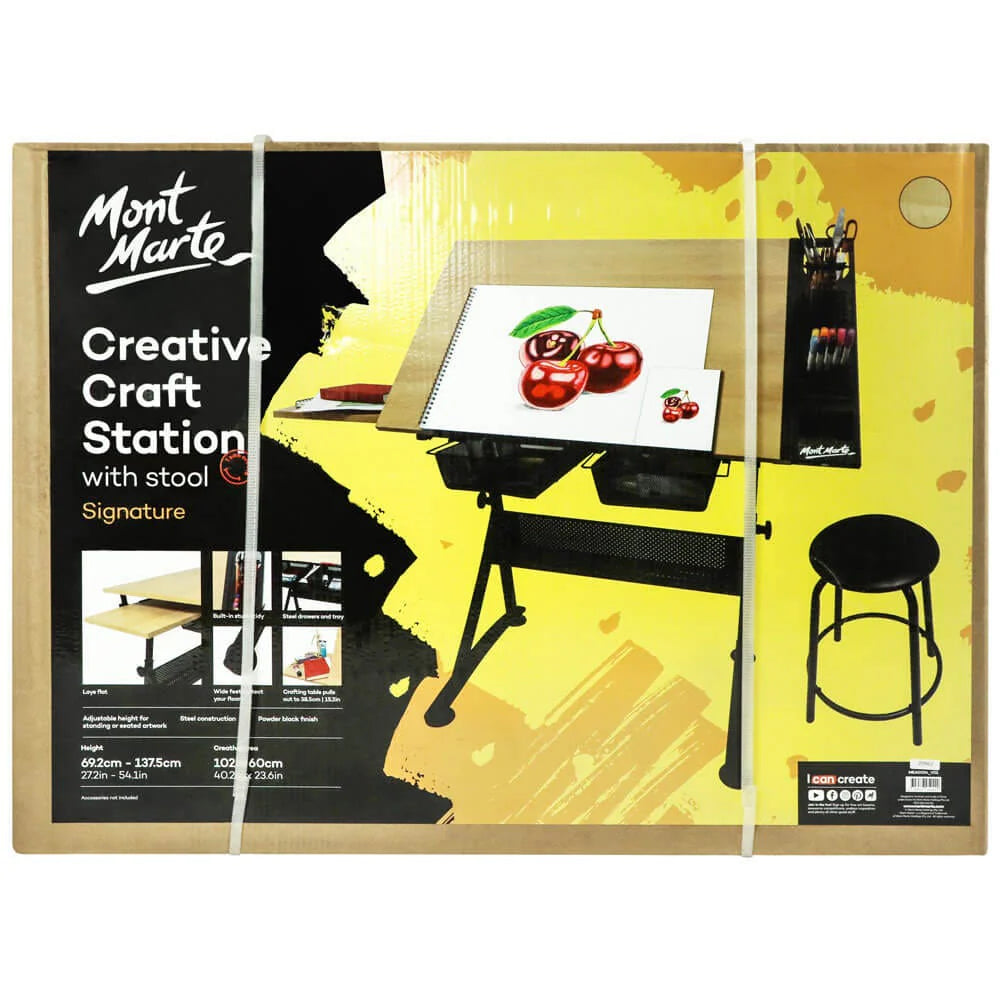 Creative Art Station Signature (floor Standing) Table + Chair - Mont Marte