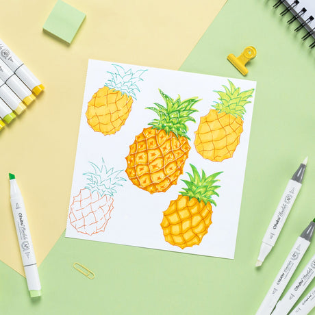 Ohuhu Honolulu 24 Basic alcohol markers artwork example