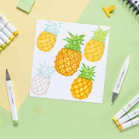 Ohuhu Honolulu B 72 alcohol markers artwork example