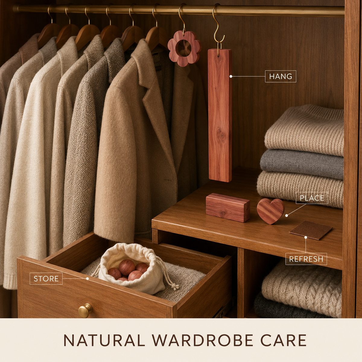 How to use cedar wood for clothing storage