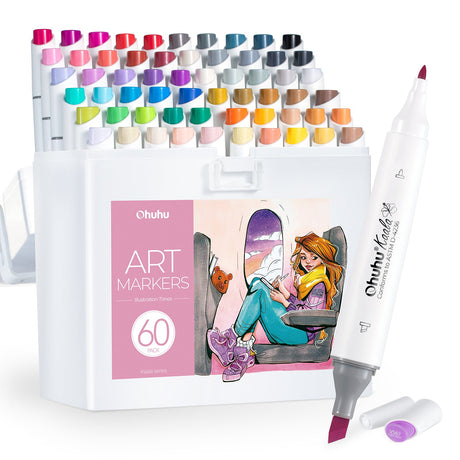 Ohuhu Kaala B 60 Illustration Tones alcohol markers colour palette