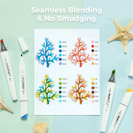 Ohuhu Kaala 60 Landscape alcohol markers tips detail