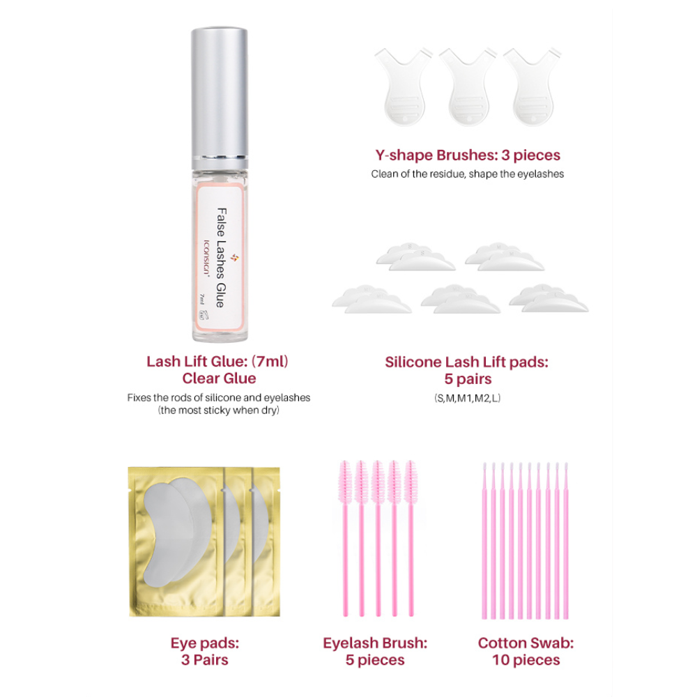 Lash Lift Kit - Eyelash Perming Set Curling with Eye Pads