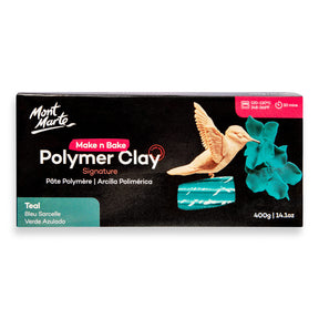 Make N Bake Polymer Clay Signature 400g Teal - Mont Marte - Glowish