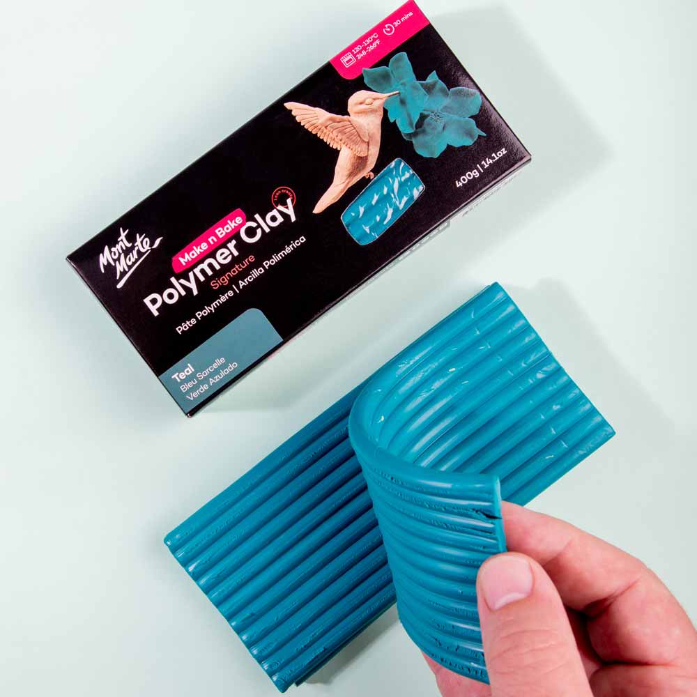 Make N Bake Polymer Clay Signature 400g (14.1oz) - Teal Mont Marte