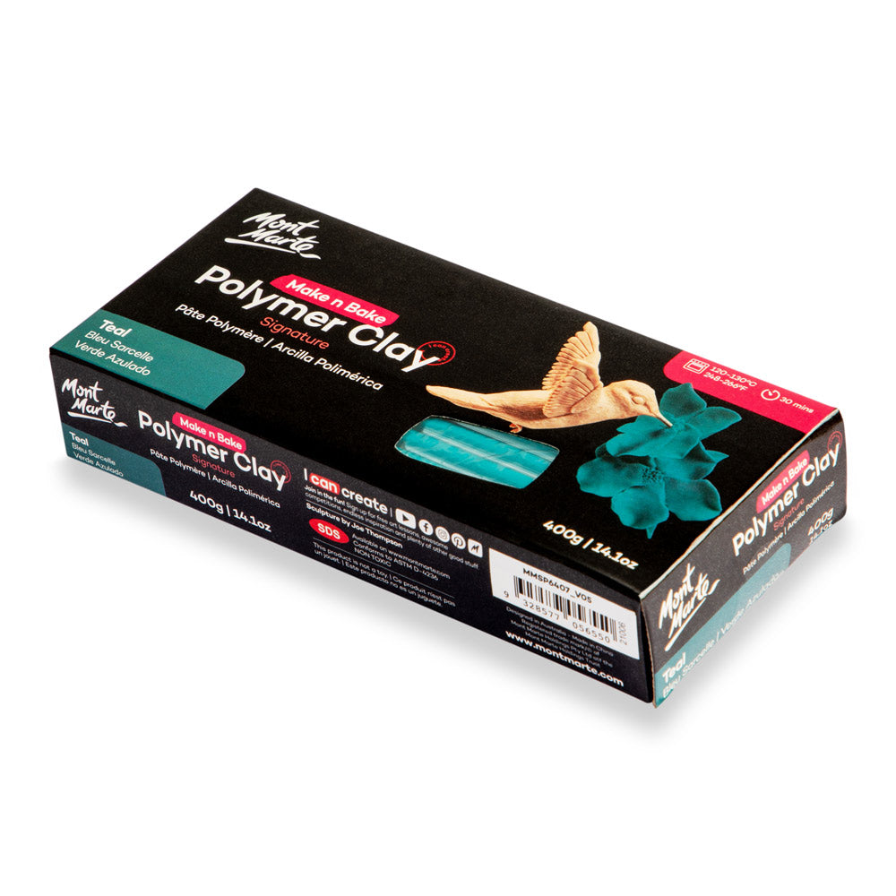 Make N Bake Polymer Clay Signature 400g (14.1oz) - Teal Mont Marte