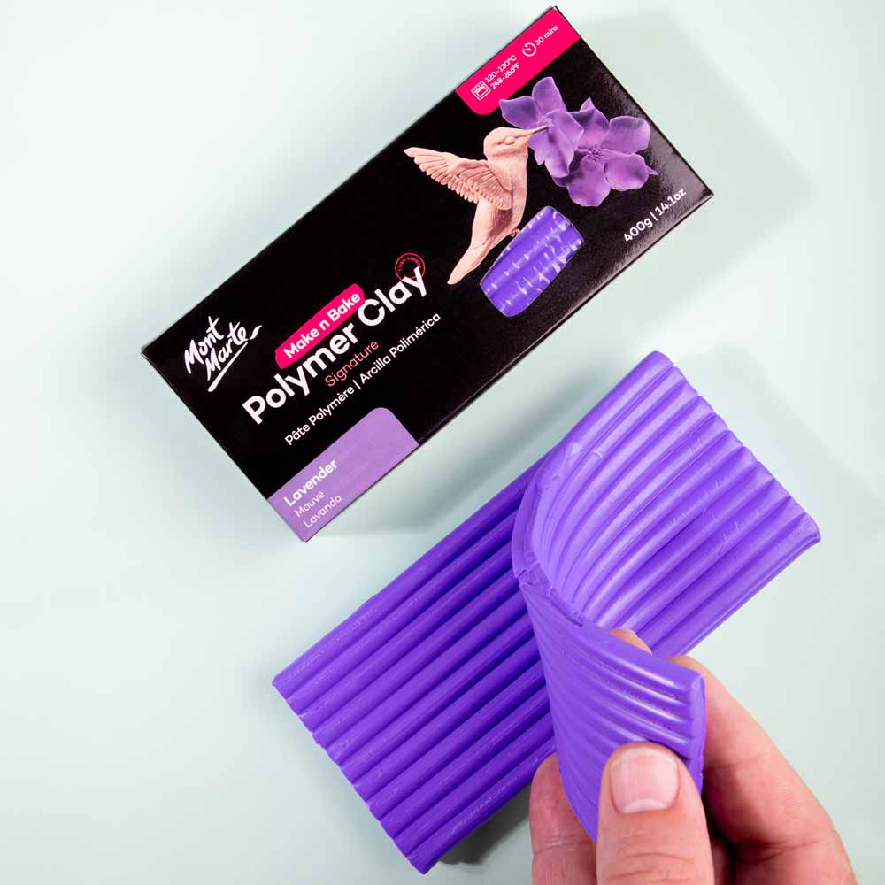 Make n Bake Polymer Clay Signature 400g Lavender - Mont Marte - Glowish